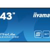 IIYAMA 43" LE4341S-B2 FHD (1920x1080) IPS Signage 18/7, 350cd/m2, 1200:1, non Android, media play USB, LAN control