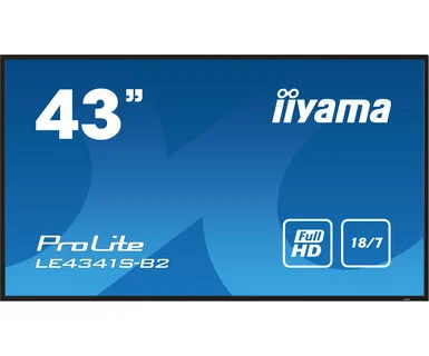 IIYAMA 43" LE4341S-B2 FHD (1920x1080) IPS Signage 18/7, 350cd/m2, 1200:1, non Android, media play USB, LAN control