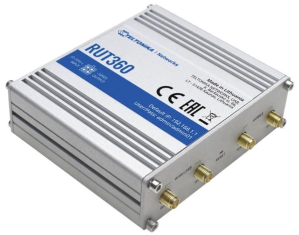 Teltonika RUT360 LTE CAT6 INDUSTRIAL CELLULAR ROUTER