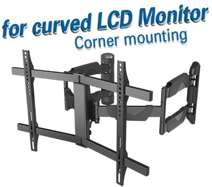 Transmedia Corner Bracket for Curved- and Flat Panel TV (94 - 178 cm)