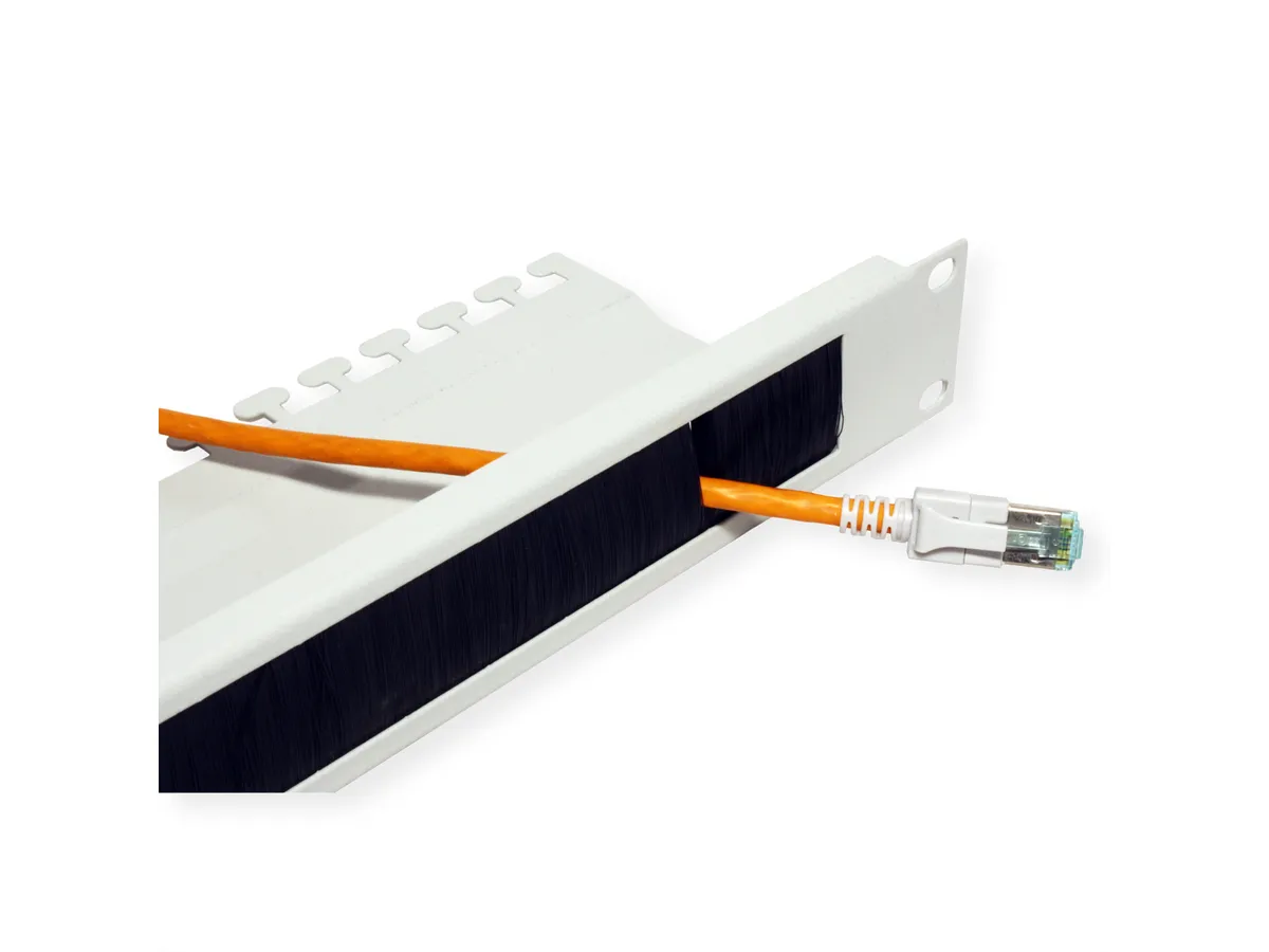 Roline 19" 1U ulazni panel za kablove, brush strip. sivi
