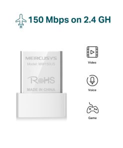 Mercusys MW150US bežični N USB Nano adapter 150Mbps (2.4GHz), 802.11n/g/b