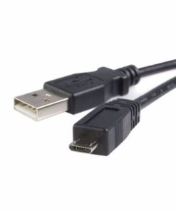 NaviaTec USB 2.0 A muški na Micro B muški kabel, 0,2m, crni