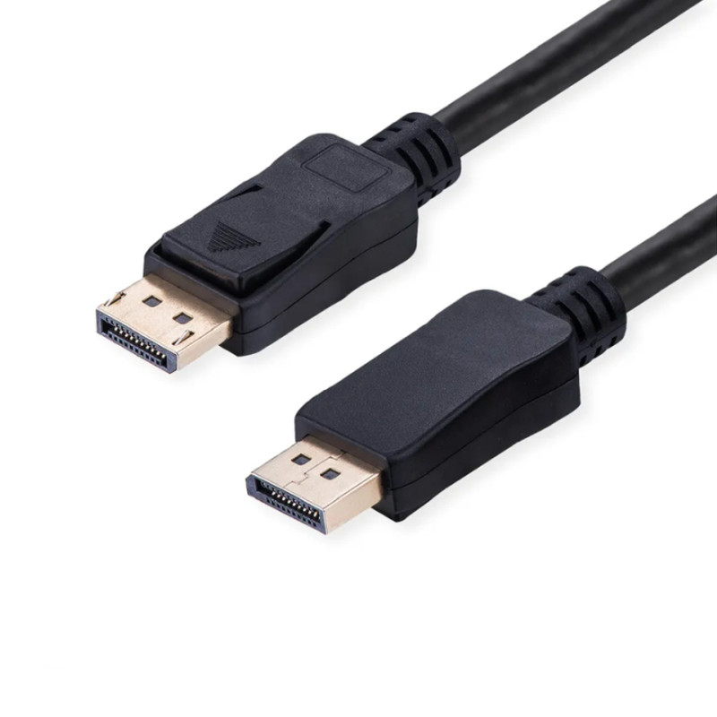 Roline VALUE DisplayPort kabel v2.1, 10K 60Hz, UHBR10, DP-DP M/M, 2.0m, crni