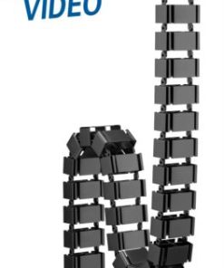 Transmedia Flexible Cable Management with clamp, Black