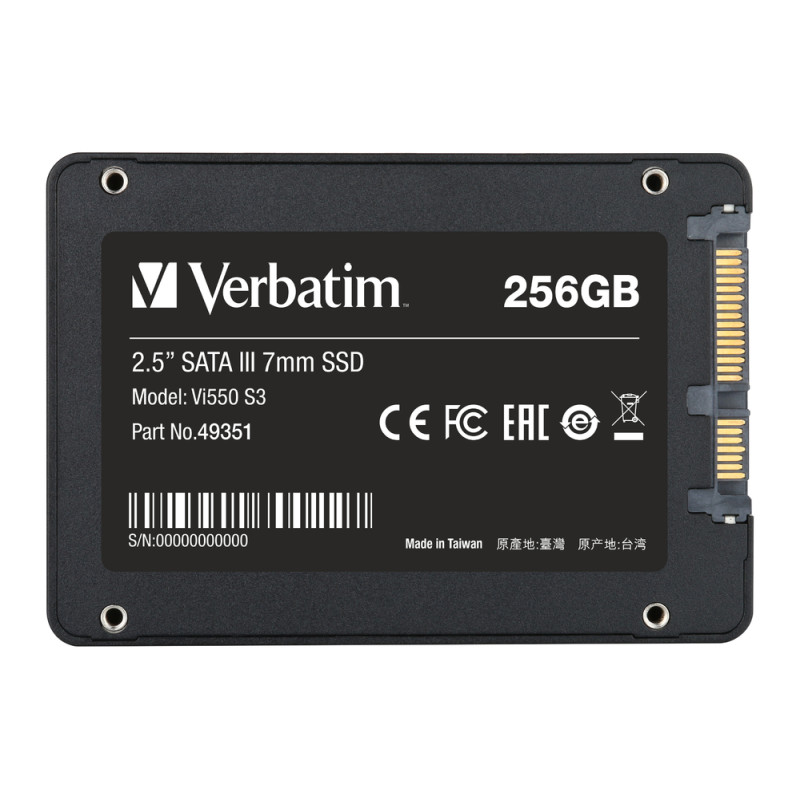 Verbatim Vi550 S3 256GB SSD SATA3 TLC, 2.5"