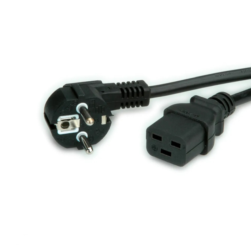 Roline VALUE naponski kabel, IEC320 C19 16A, 3.0m, crni
