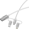 Verbatim Sync & Charge kabel 3-u-1 USB-A na Micro-B/USB-C/Lightning, M/M, 18W, bijeli, 1.0m