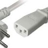 Transmedia Power Cable CEE 7 7 plug angled - IEC 320 C13 Jack