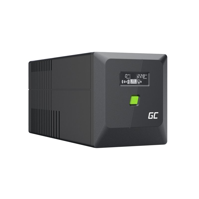 Green Cell UPS (UPSLP480) 750VA/480W, Pure sine wave, Line Interactive AVR, PowerProof with LCD