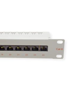 Roline Cat.6/ClassE 19" Patch Panel 24-porta UTP, svijetlo sivi