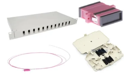NFO Patch Panel 1U 19" Closed - Multimode 12x SC OM4 Duplex Adapter Pigtail kazeta SET