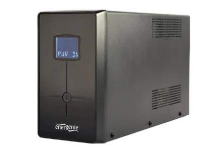 Gembird UPS with USB and LCD display, 2000 VA, black