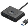 UGREEN 4-portni USB-A HUB, 4×USB-A 3.0, crni, 1.0m