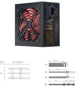 Xilence 600W RedWing R7 Edition, ATX 2.3.1, pasivan PFC, 1×PCIe, 4×SATA, 20+4-pina, 120mm ventilator, crno