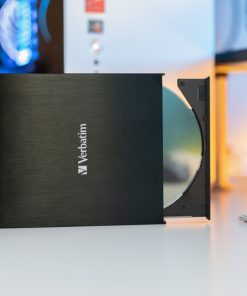 Verbatim CD/DVD Slimline vanjski snimač, M-Disc kompatibilan, USB3.2/USB-C, crni