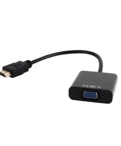 Gembird HDMI to VGA and audio adapter cable, single port, black