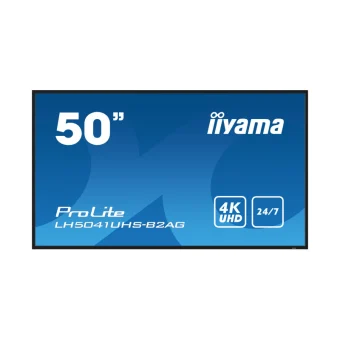 IIYAMA 50" LH5041UHS-B2AG 4K UHD (3840x2160) VA Signage 24/7, 500 cd/m2, 5000:1, non Android, media play USB, LAN control