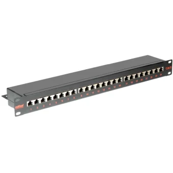 Roline Cat.6/Class E 19" Patch Panel 24-porta STP, crni