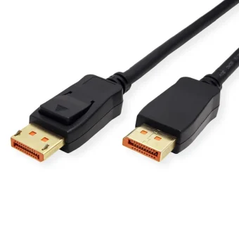 Roline DisplayPort kabel v2.1, 10K 60Hz, 54Gbit/s, UHBR13.5, DP-DP, M/M, crni, 3 m