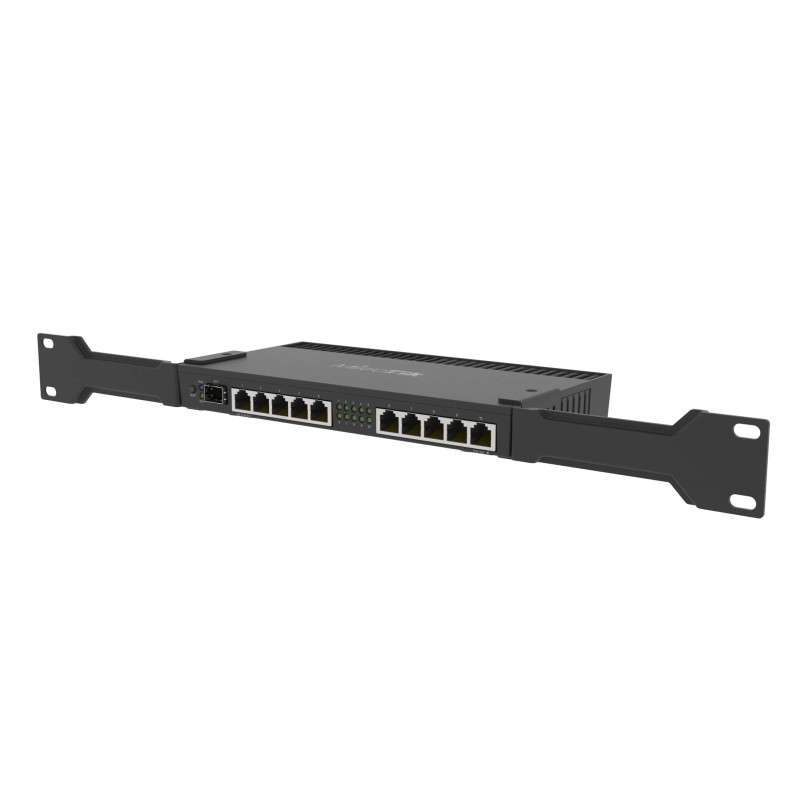 Mikrotik RouterBOARD 4011iGS+RM, A15 CPU (4-cores), 1GB RAM, 10×GLAN, 1xSFP+, RouterOS L5, desktop kućište, rackmount, PSU