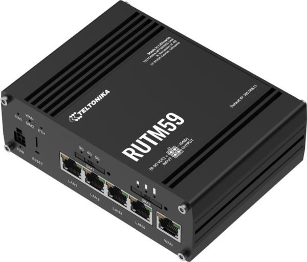 Teltonika RUTM55 Industrial 5G Wi-Fi, Serial, I O, eSIM Wi-Fi Router