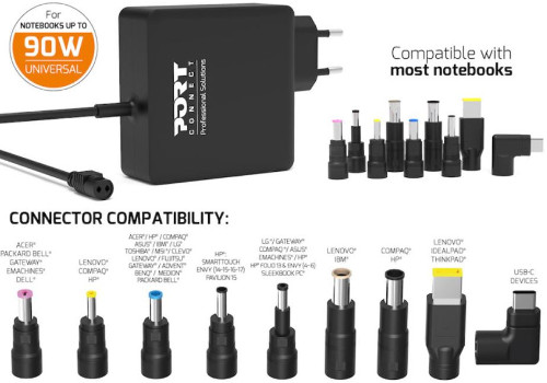 Port univerzalni punjač+USB-C 90W za prijenosnike