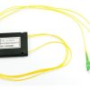 NFO Fiber Optic PLC Splitter, 1:2, ABS Box, SM, G.657A, 1m, SC APC