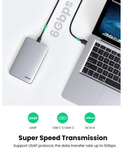 UGREEN vanjsko kućište, 2.5" HDD/SSD, SATA, USB-C 3.1