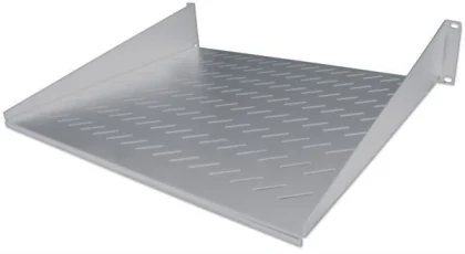NaviaTec 19" polica za mrežni ormar, 400 mm, 2U, Cantilever, siva