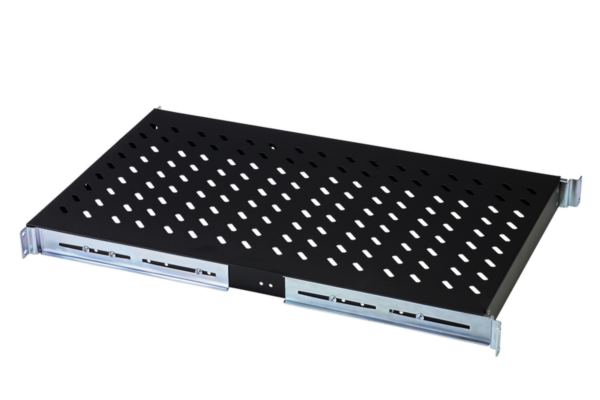 Digitus 1U fixed shelf for racks from 1000 mm depth 44x483x737 mm, up to 100 kg, black