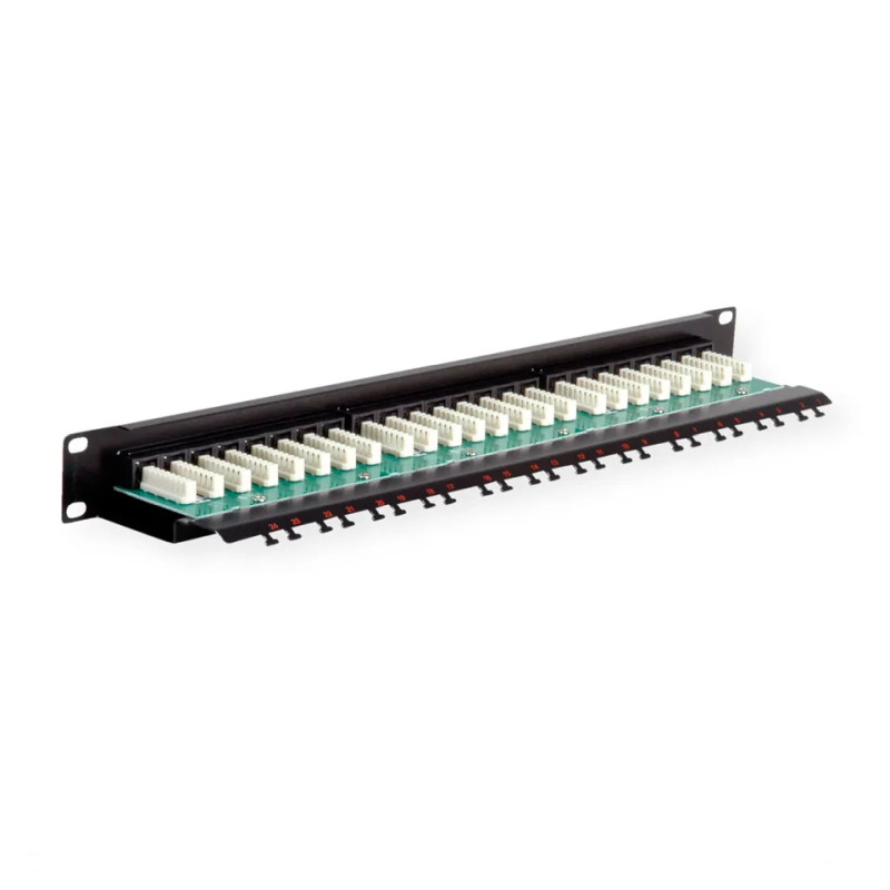 Roline Cat.6/Class E 19" Patch Panel 24-porta UTP, crni
