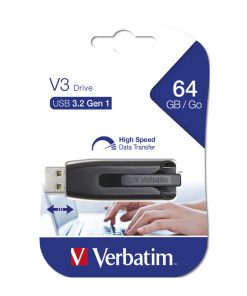 Verbatim V3 64GB USB3.2 Gen1, crni