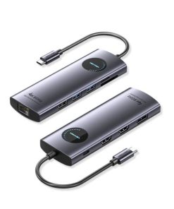 Vention USB-C to DP HDMI x 2 USB 3.0 x 2 USB 2.0 RJ45 SD TF PD MST Docking Station, 0,15m