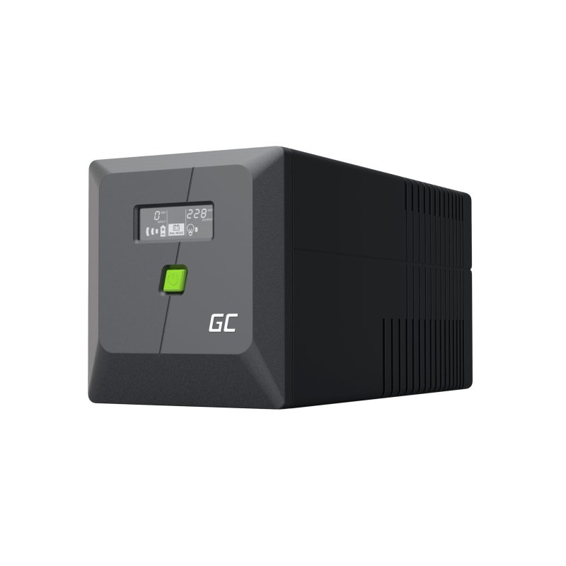 Green Cell UPS (UPSLP480) 750VA/480W, Pure sine wave, Line Interactive AVR, PowerProof with LCD