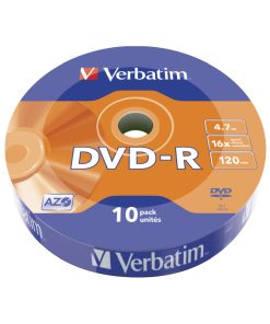 DVD-R Verbatim 4.7GB 16× Matt Silver 10 pack wrap