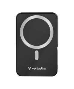 Verbatim Powerbank 10000mAH Charge ‘n’ Go sa stalkom 20W USB-C i 15W magnetsko bežično punjenje, crni