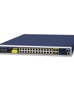 Planet Industrial L3 24-Port GbE RJ45 802.3at PoE 4 Ports Shared 1G Open Slot SFP Managed Ethernet Switch (-40~75C)