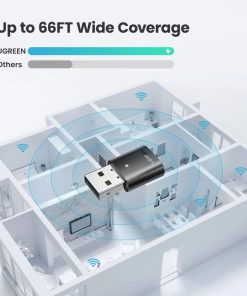 UGREEN Bluetooth 5.0 adapter, spajanje 5 bluetooth uređaja, domet 20m