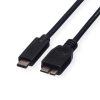 Roline USB3.1 kabel TIP C-microB M/M, 0.5m, crni