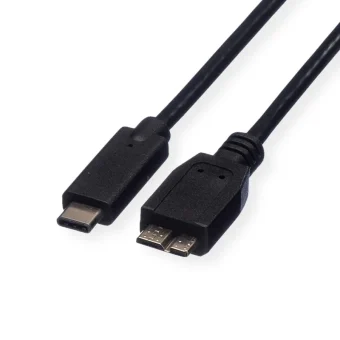 Roline USB3.1 kabel TIP C-microB M/M, 0.5m, crni