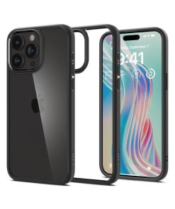 Spigen Crystal Hybrid, matte black - iPhone 15 Pro Max (ACS06449)