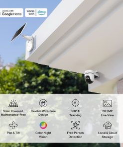 TP-Link Tapo C610 kamera + Tapo A201 Solar panel 2K 3MP, H.264, Color Night Vision, microSD, 2×Spotlights, dvosmjerni audio, detekcija pokreta, vodootporna IP65, Wi-Fi, Tapo app