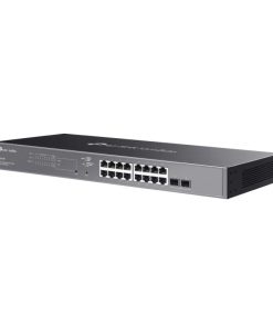 TP-Link Omada JetStream 18-port Gigabit PoE+ upravljiv preklopnik (Switch), 16×G-LAN PoE+, 2×SFP Gigabit, IPv6, 1U 19" rack-mount kućište (150W)