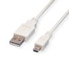 Roline VALUE USB2.0 kabel TIP A(M) na Mini 5-pin (M), 0.8m, bijeli