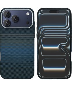 Rixus Alpine Ultra-Slim Case With MagSafe Compatible RXA131 For Apple iPhone 17 Pro, 18 Pro Stripe Blue