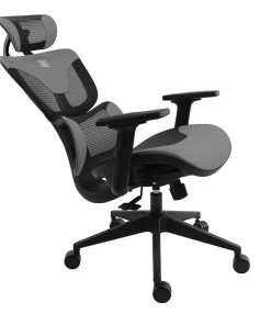 Bit Force COZY LM-2D uredska stolica, PU koža, 2D naslon za ruke, nosivost 140kg, crno/siva