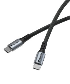 Verbatim Sync & Charge kabel USB-C na USB-C, M/M, 100W PD3.0/QC3.0, crni, 1.2m