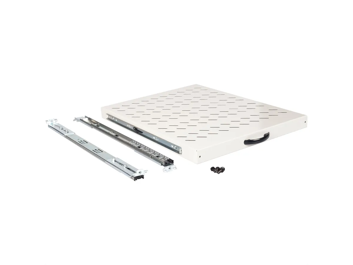 Roline 19" 1U izvlaćiva polica, D=550mm, nosivost 25kg, siva