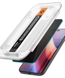 Spigen Glass tR EZ Fit (Privacy) 2 Pack, zaštitno staklo za ekran telefona 2 kom - iPhone 17/16 Pro/17 (AGL07929)